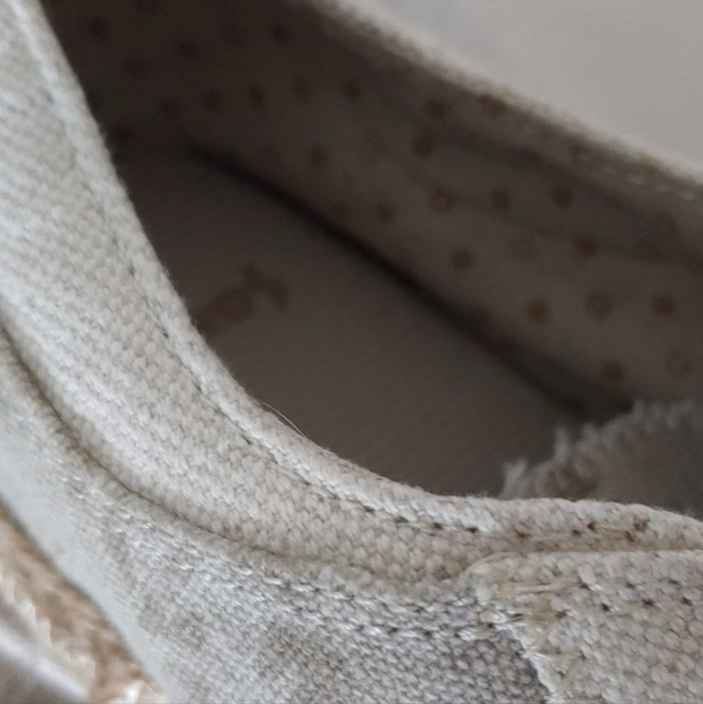 Sanuk Canvas Shoes Lace up Beige Casual size 9 - Picture 7 of 8